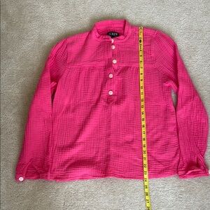 J.Crew Fresco Top in Begonia Pink soft gauze size Small